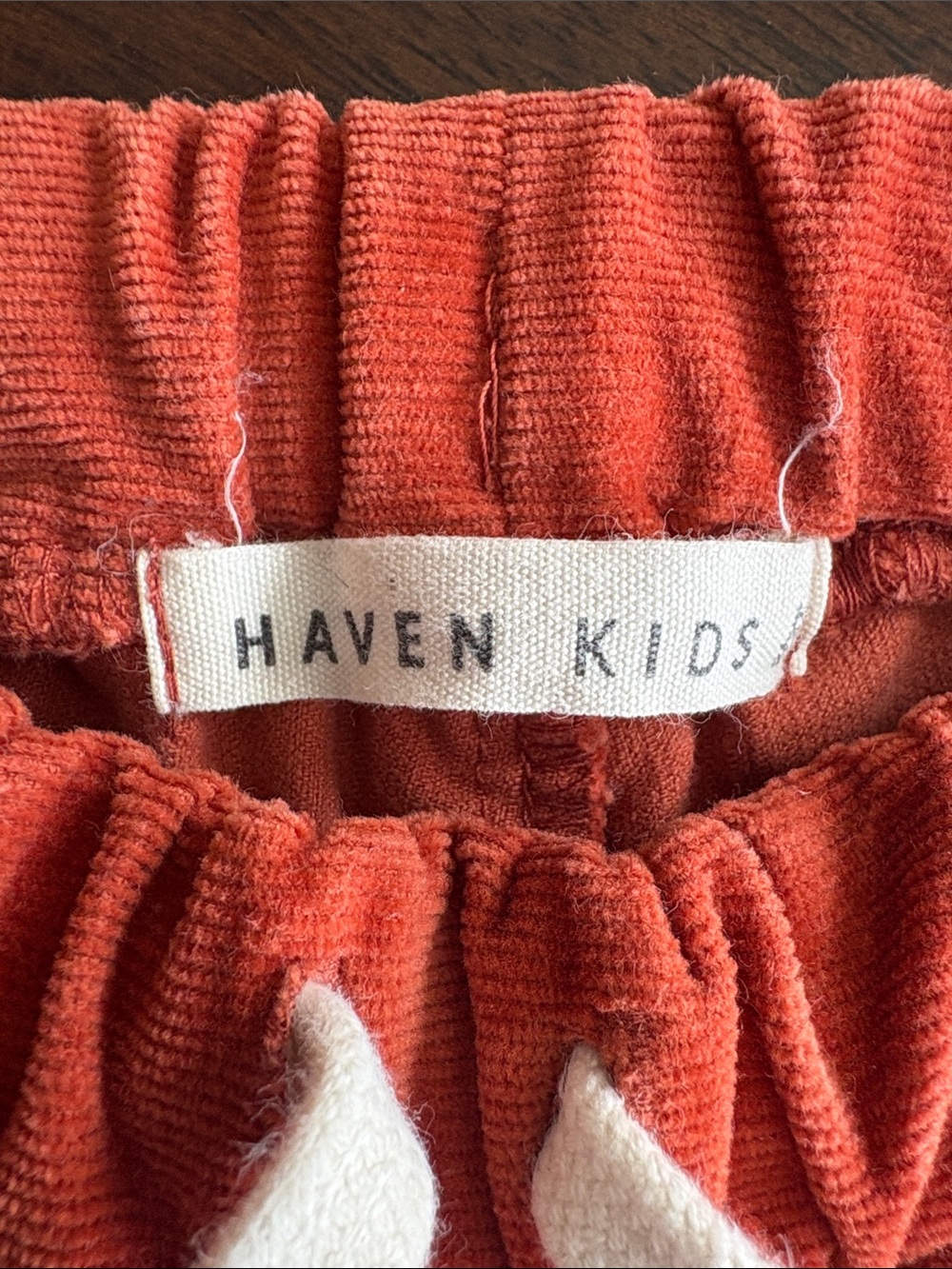Kids Corduroy Jogger Pants in Rust with Drawstring - Picture 2 of 2